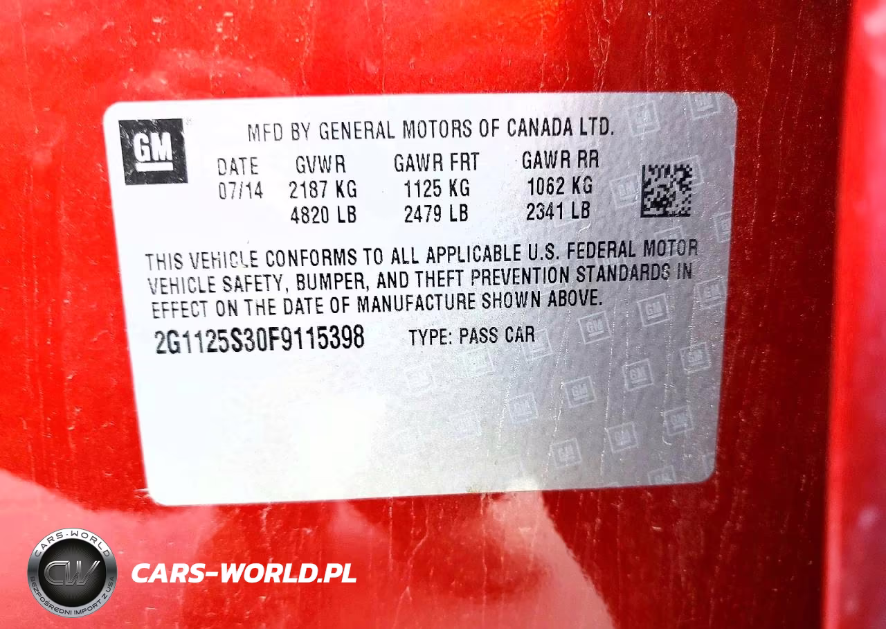 2015 Chevrolet Impala Lt VIN:2G1125S30F9115398 - 13