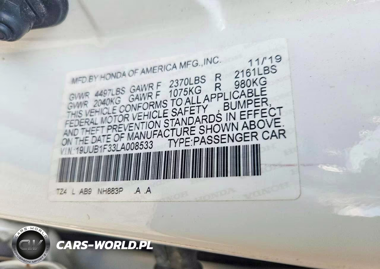 2020 Acura Tlx VIN:19UUB1F33LA008533 - 13