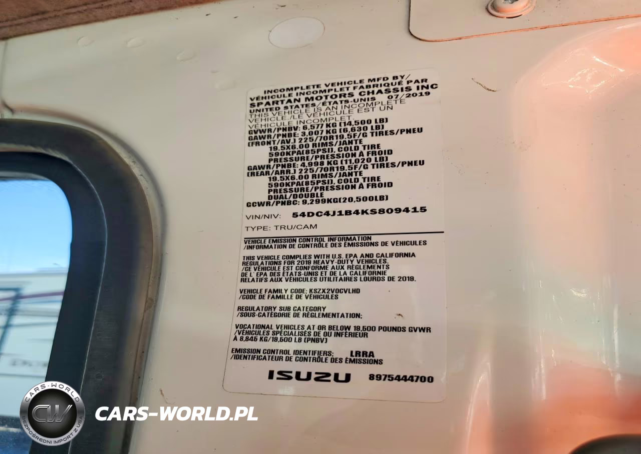 2019 Isuzu Npr Hd Chipper Truck VIN:54DC4J1B4KS809415 - 13