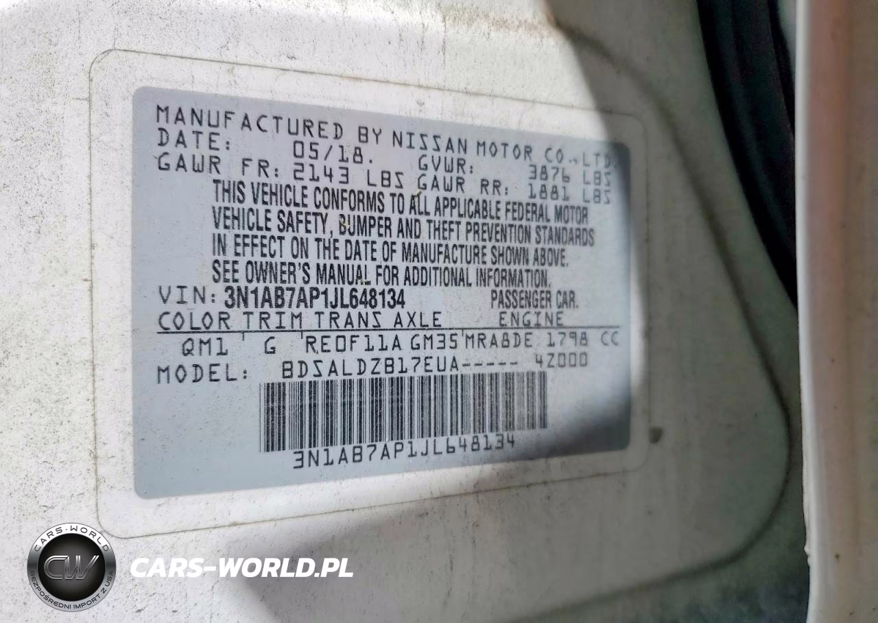 2018 Nissan Sentra Sv VIN:3N1AB7AP1JL648134 - 12