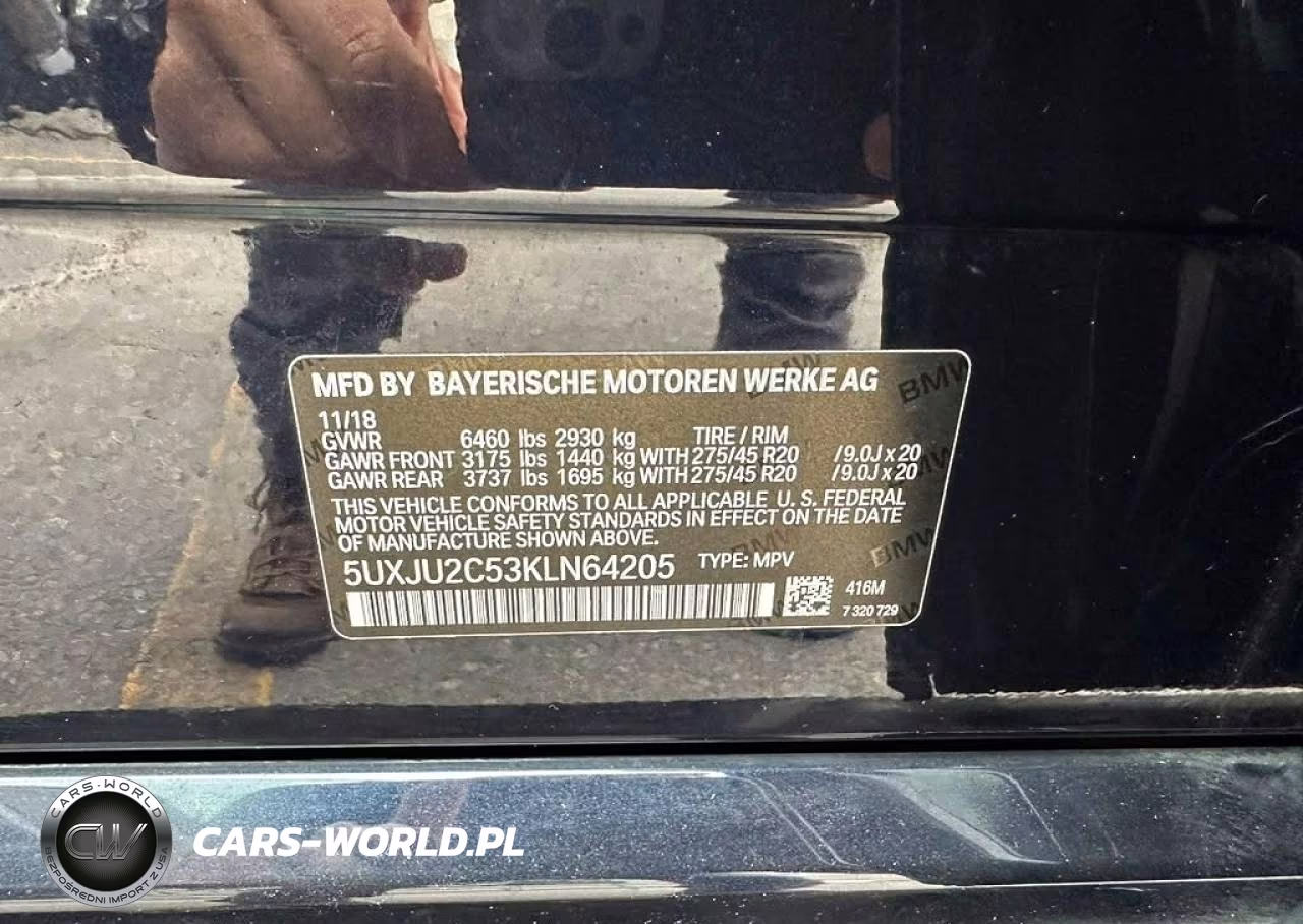 2019 BMW X5 xDrive50I VIN:5UXJU2C53KLN64205 - 10
