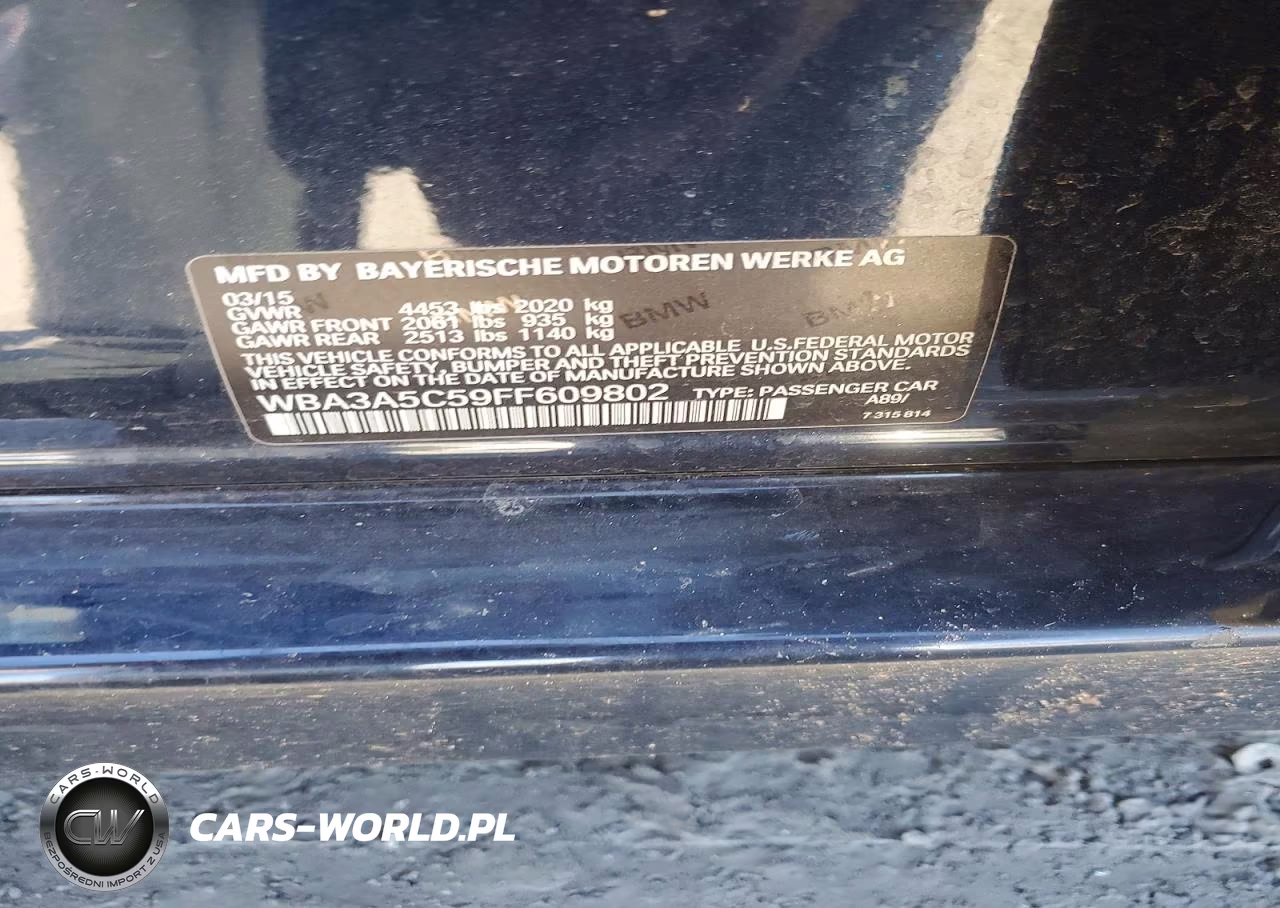 2015 BMW 328 I VIN:WBA3A5C59FF609802 - 12