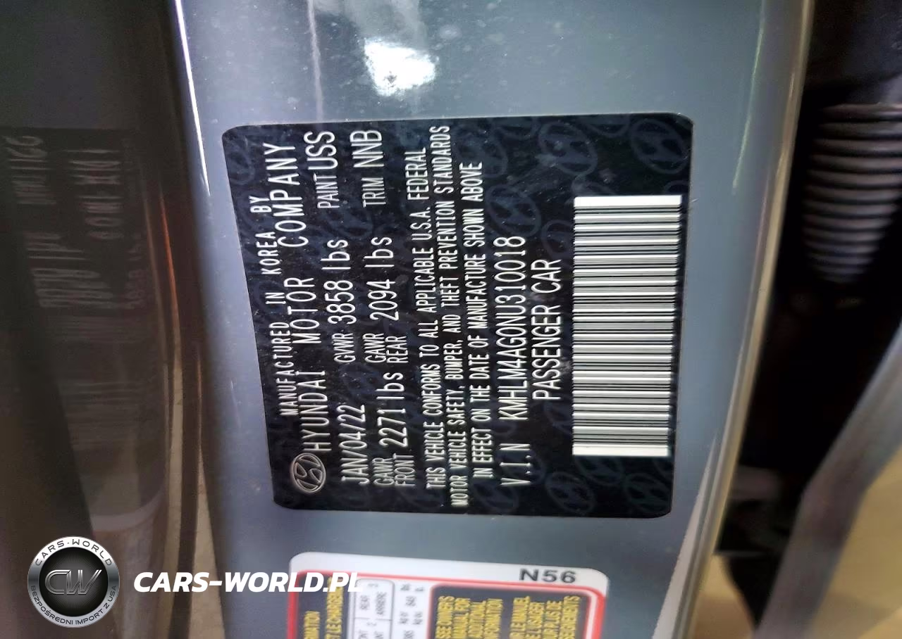 2022 Hyundai Elantra Sel VIN:KMHLM4AG0NU310018 - 12