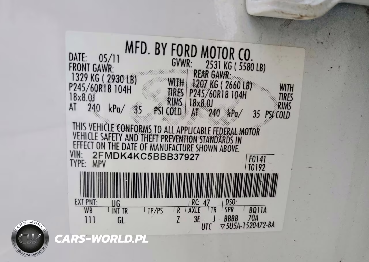 2011 Ford Edge Limited VIN:2FMDK4KC5BBB37927 - 13
