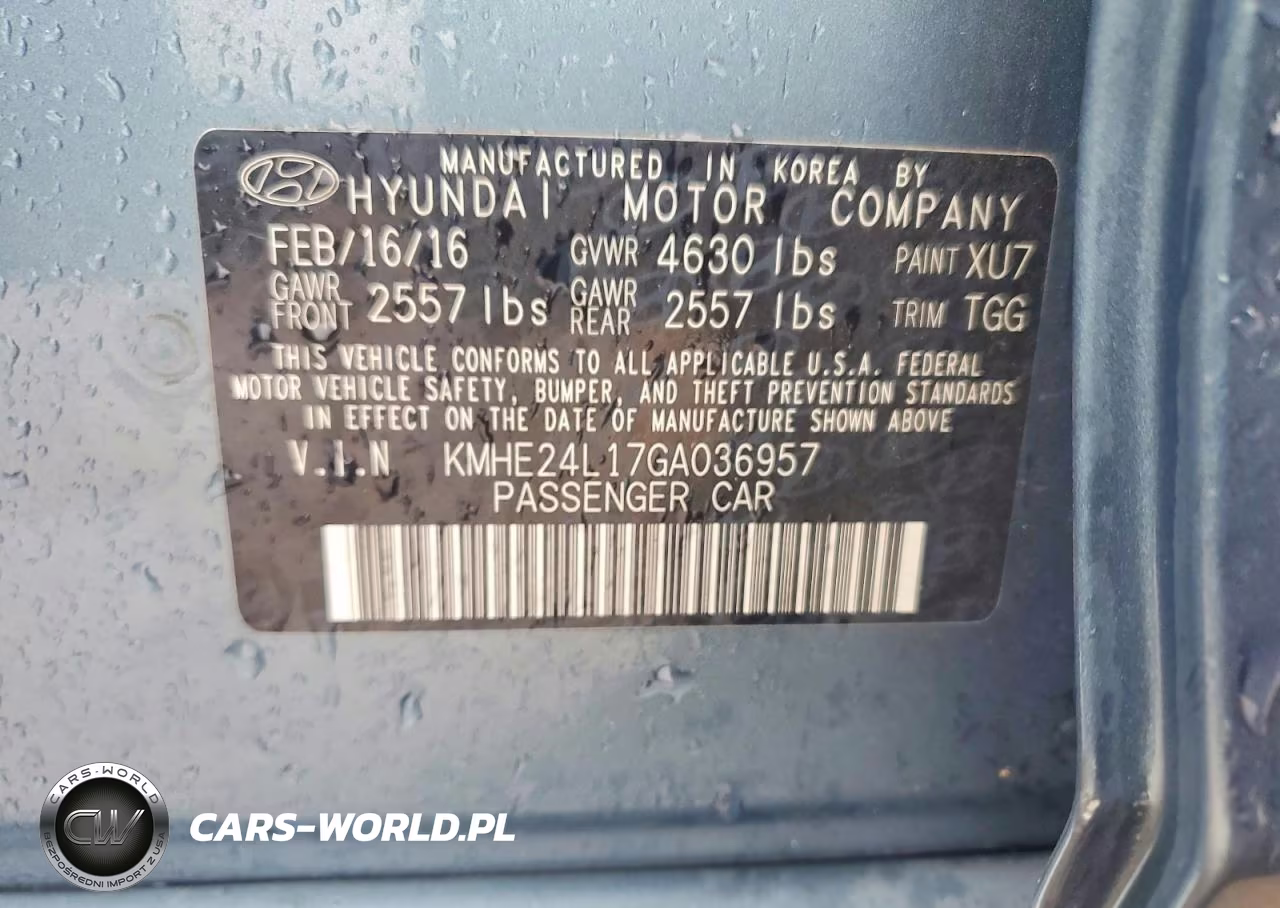 2016 Hyundai Sonata Hybrid Se VIN:KMHE24L17GA036957 - 12