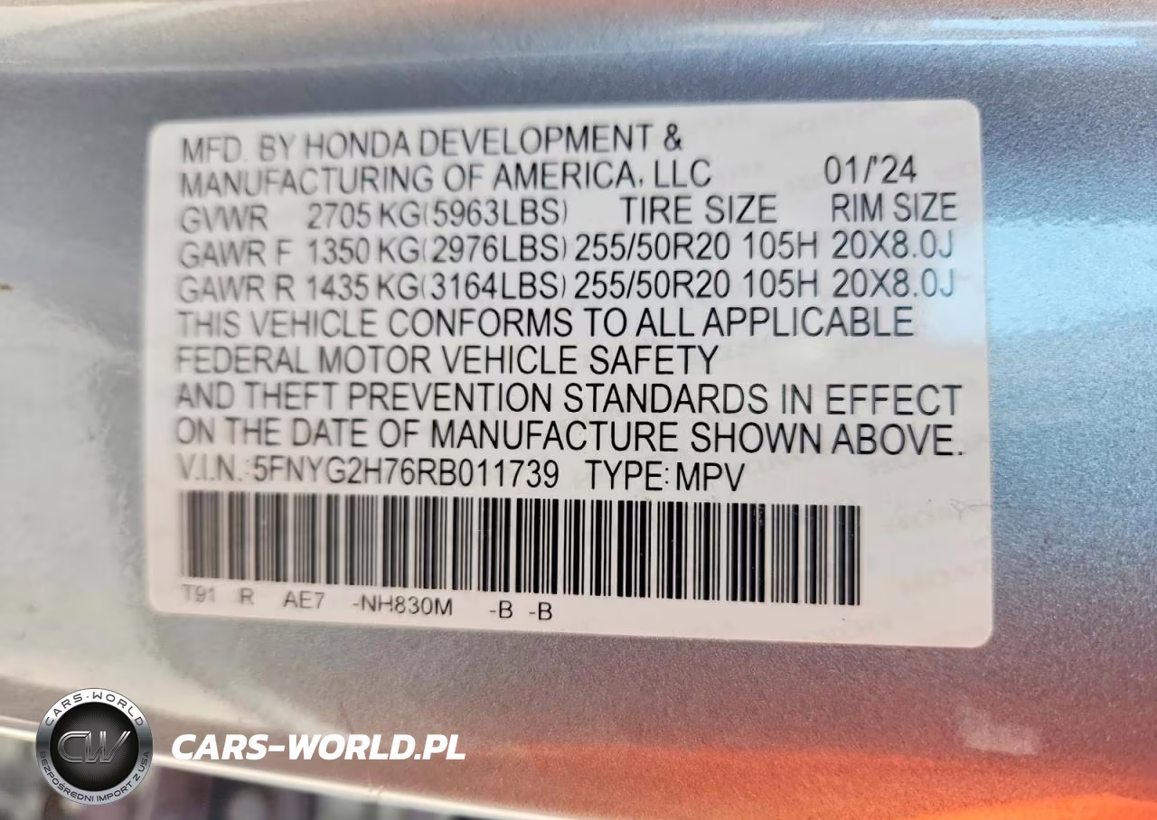 2024 Honda Pilot Touring VIN:5FNYG2H76RB011739 - 13