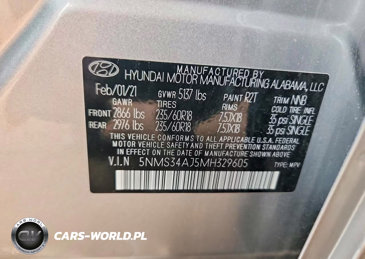 2021 Hyundai Santa Fe Sel VIN:5NMS34AJ5MH329605 - 13