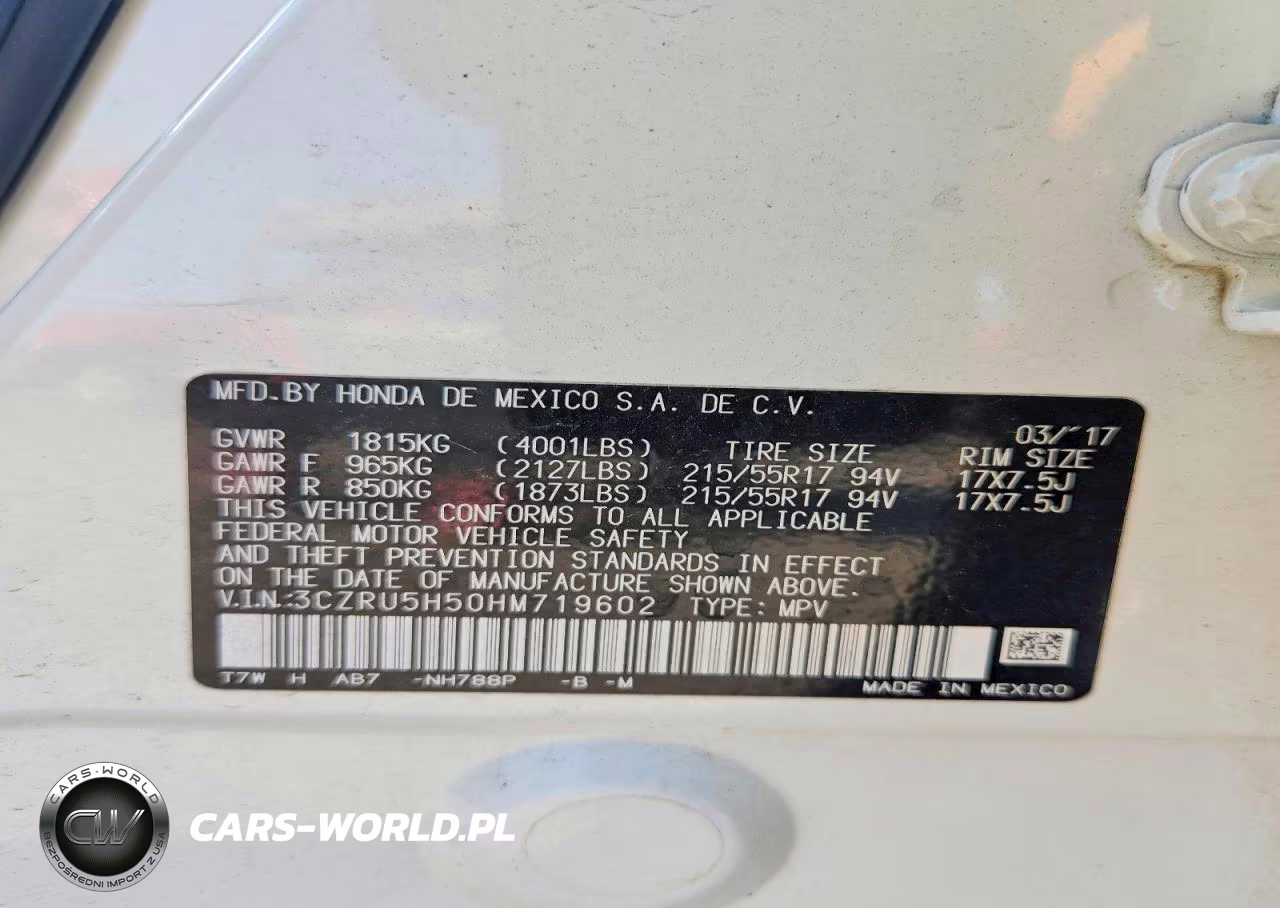 2017 Honda Hr-V Ex VIN:3CZRU5H50HM719602 - 13