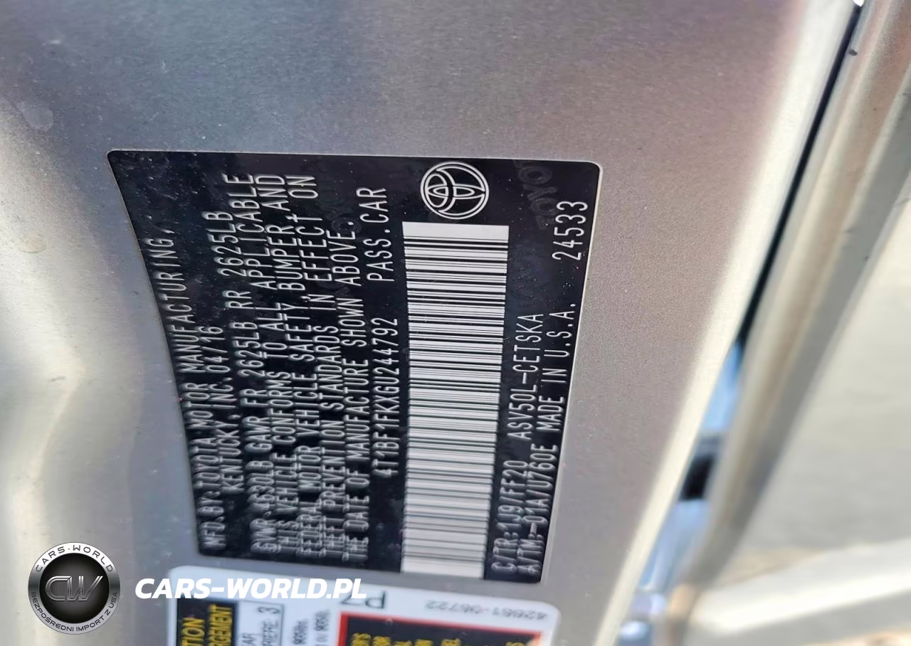 2016 Toyota Camry Se VIN:4T1BF1FKXGU244792 - 12
