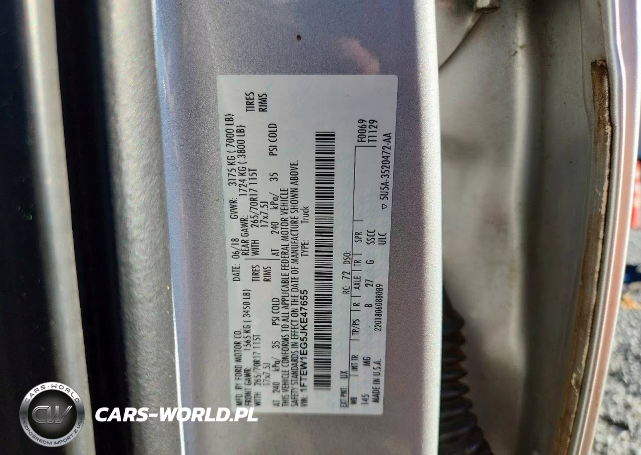 2018 Ford F150 Supercrew VIN:1FTEW1EG5JKE47655 - 13
