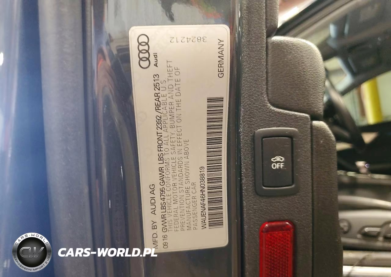 2017 Audi A4 Premium Plus VIN:WAUENAF46HN038819 - 13