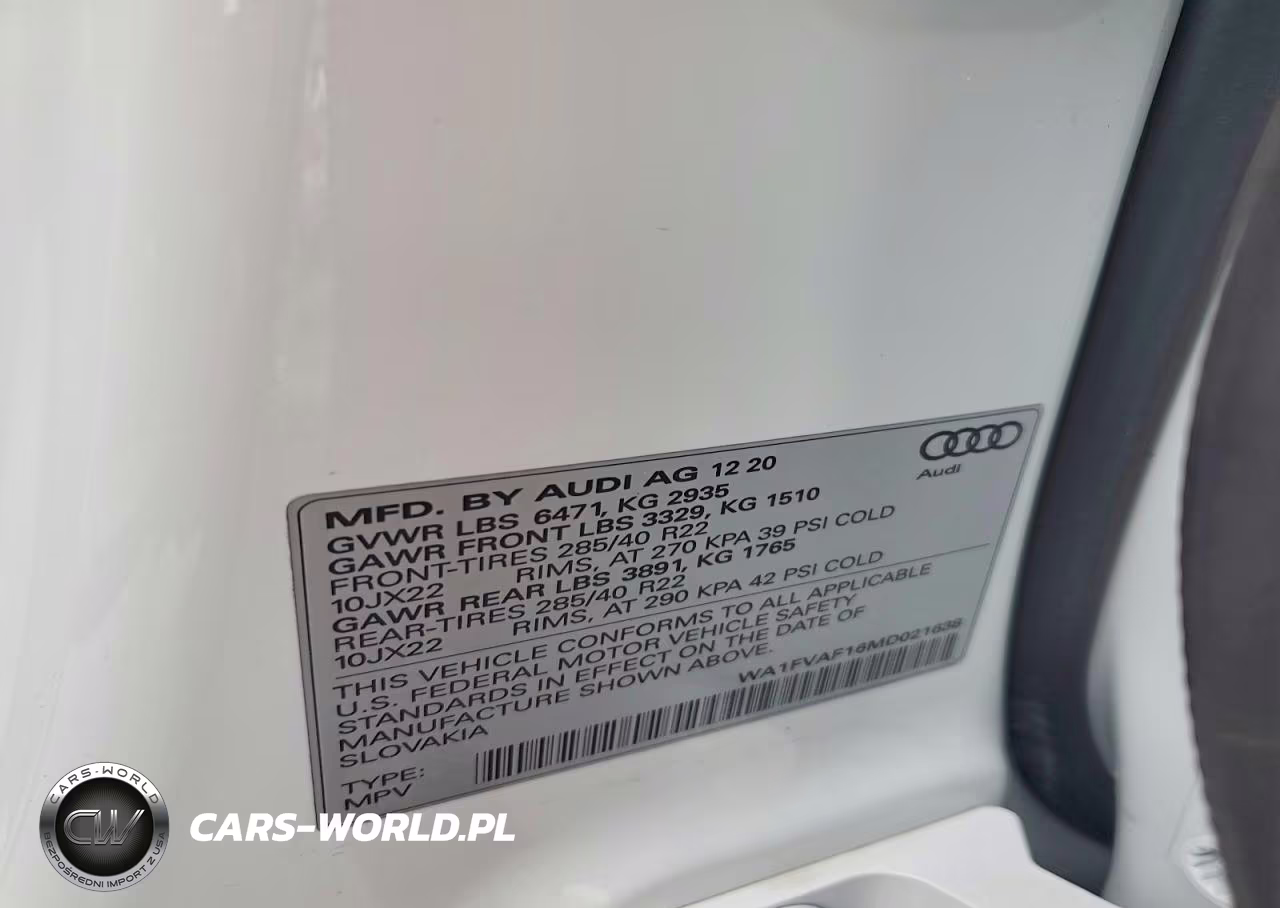 2021 Audi Q8 Prestige S-Line VIN:WA1FVAF16MD021638 - 13