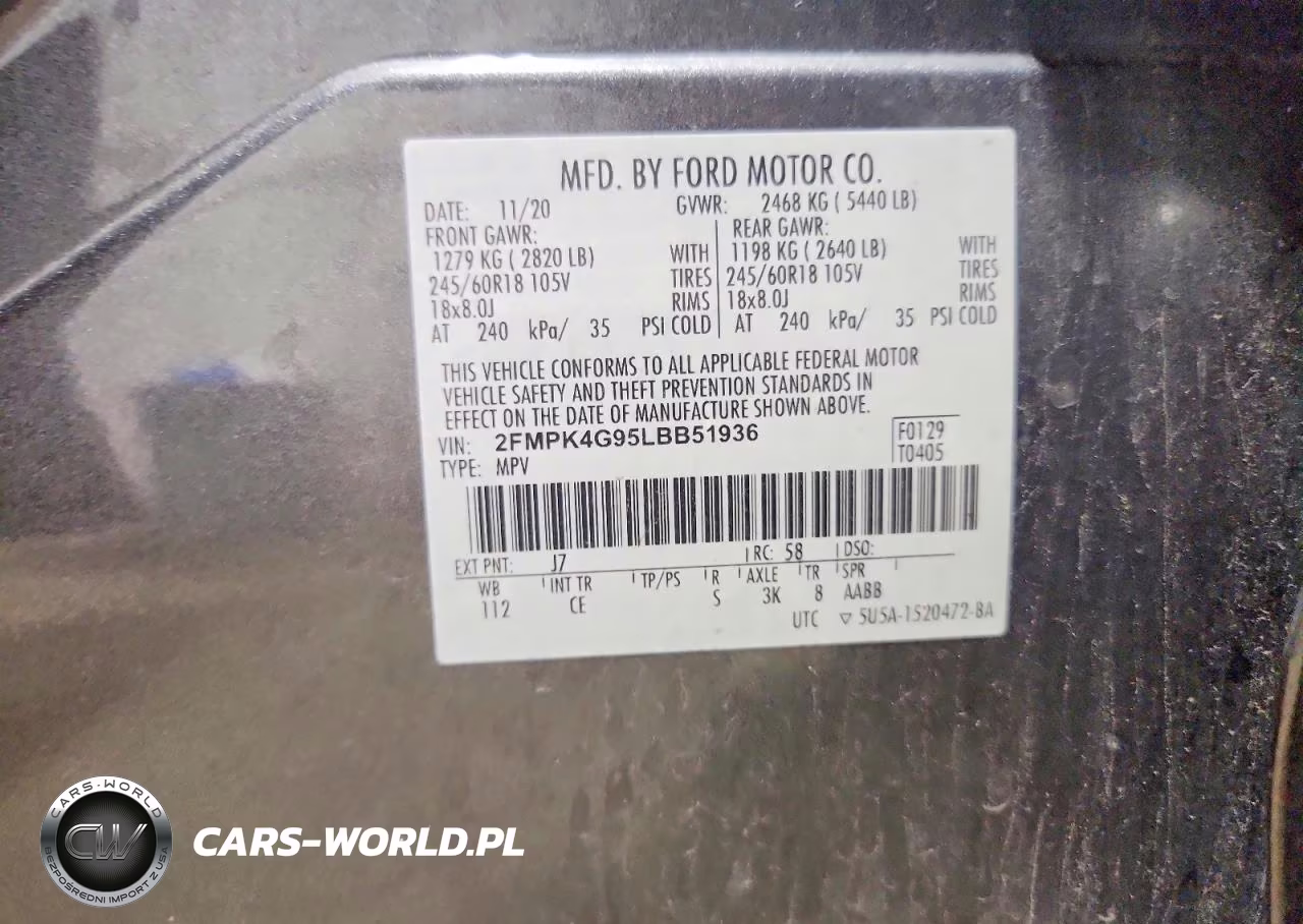 2020 Ford Edge Se VIN:2FMPK4G95LBB51936 - 13