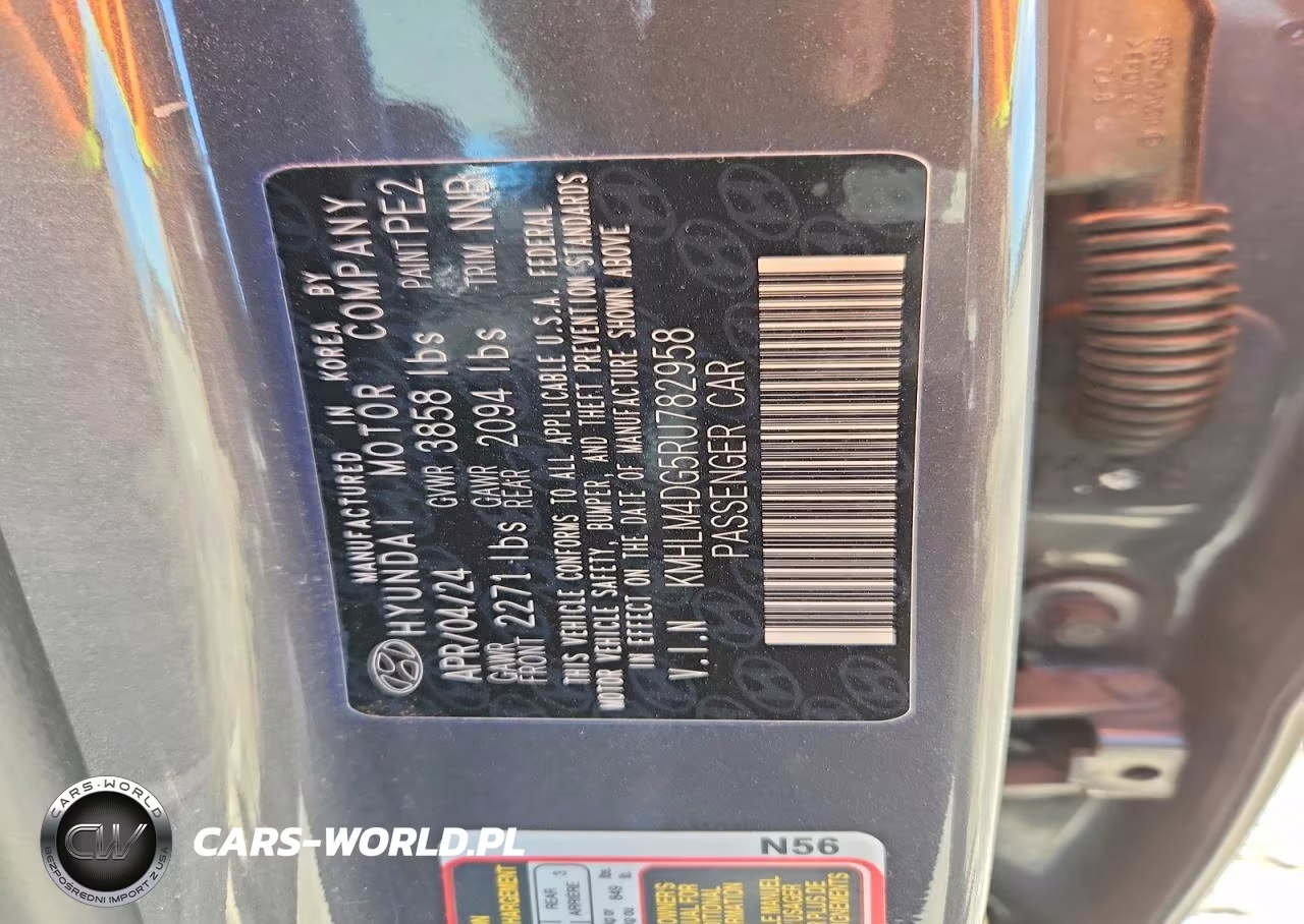 2024 Hyundai Elantra Sel VIN:KMHLM4DG5RU782958 - 12