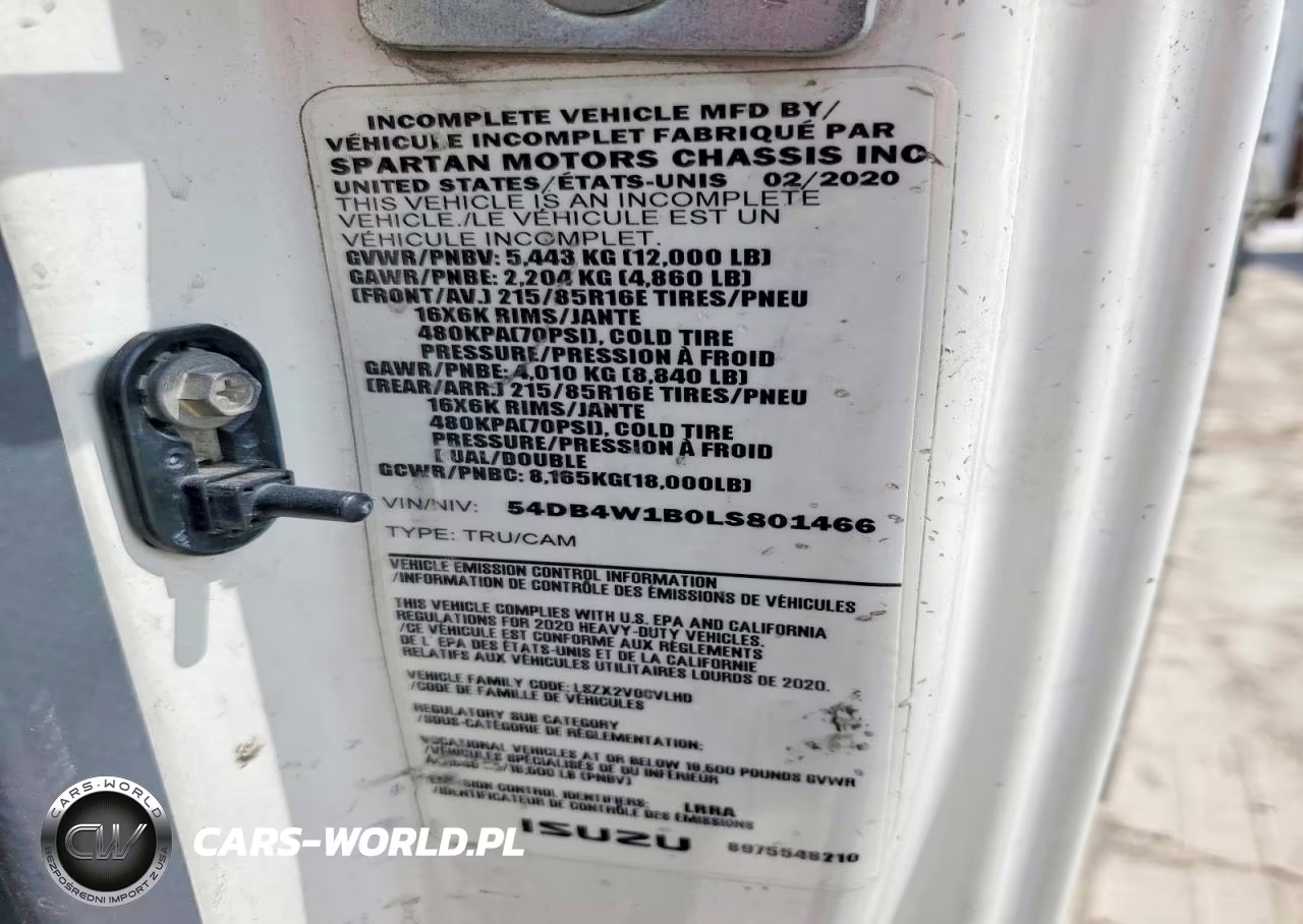 2020 Isuzu Npr Septic Truck VIN:54DB4W1B0LS801466 - 12