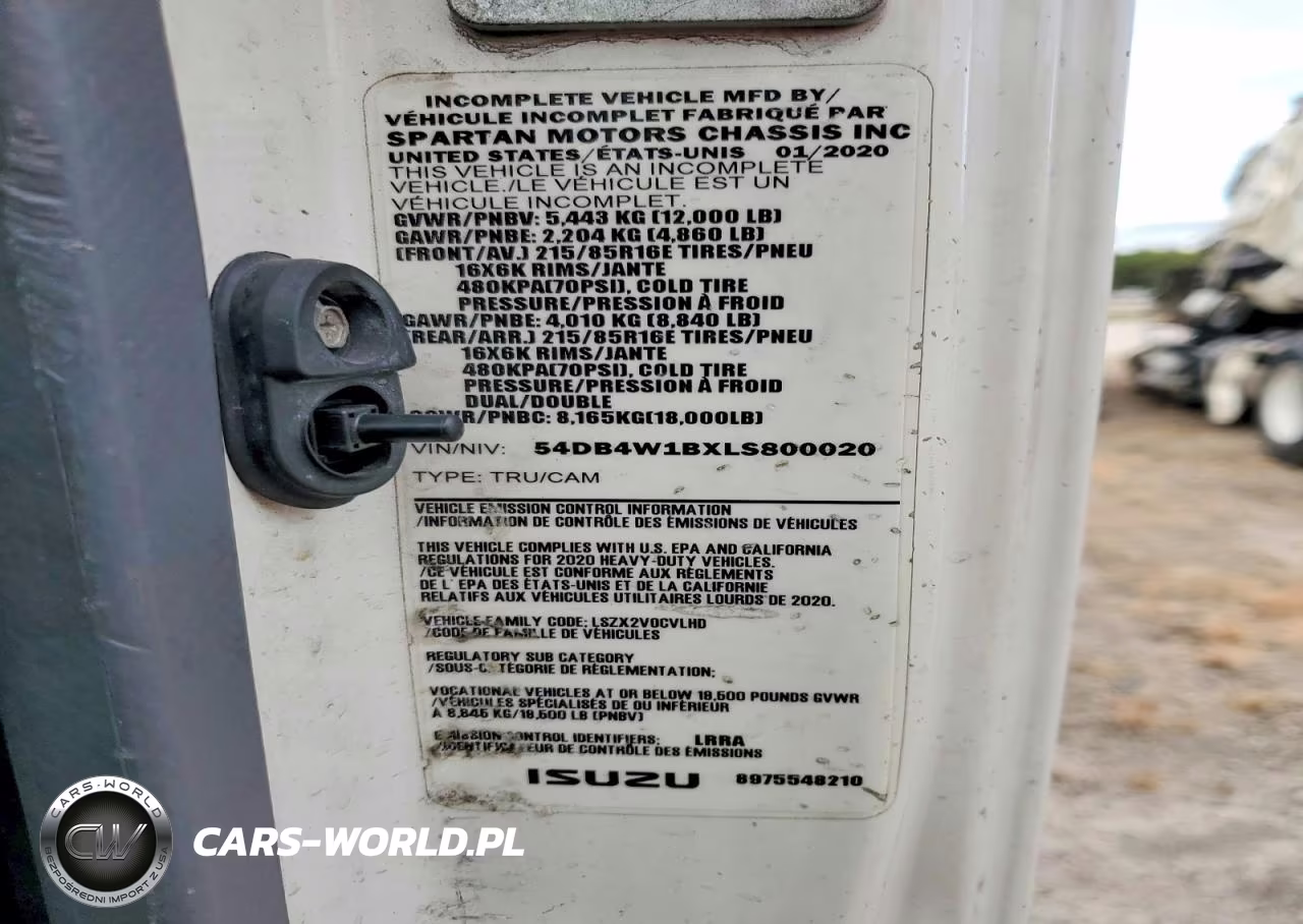 2020 Isuzu Npr VIN:54DB4W1BXLS800020 - 12