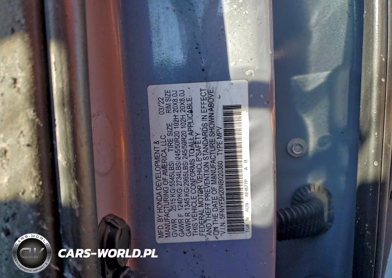 2022 Honda Pilot Se VIN:5FNYF5H20NB020360 - 13