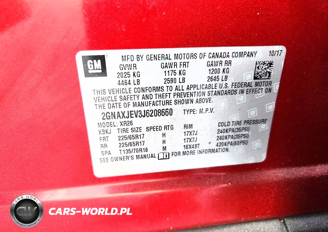 2018 Chevrolet Equinox Lt VIN:2GNAXJEV3J6208660 - 13