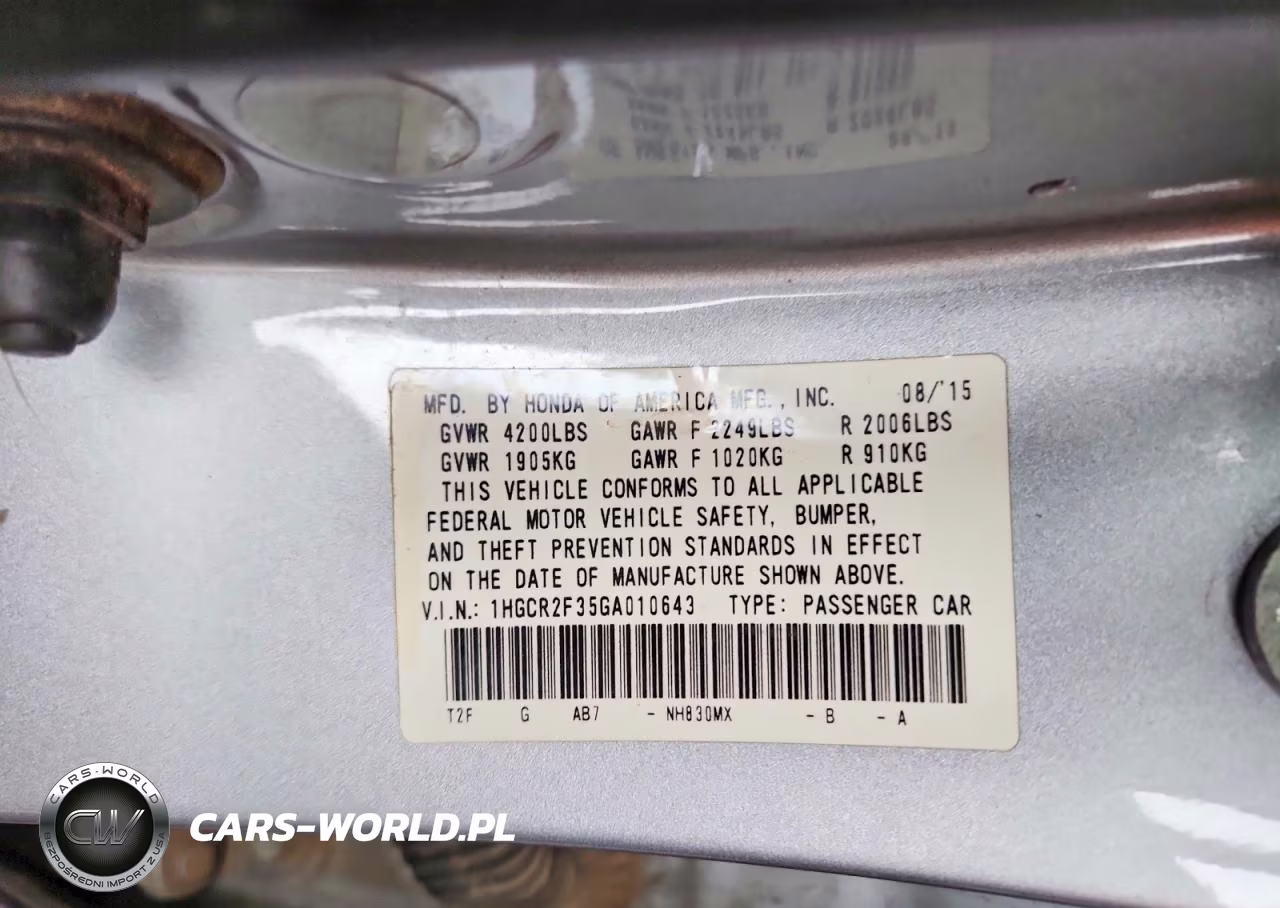 2016 Honda Accord Lx VIN:1HGCR2F35GA010643 - 12