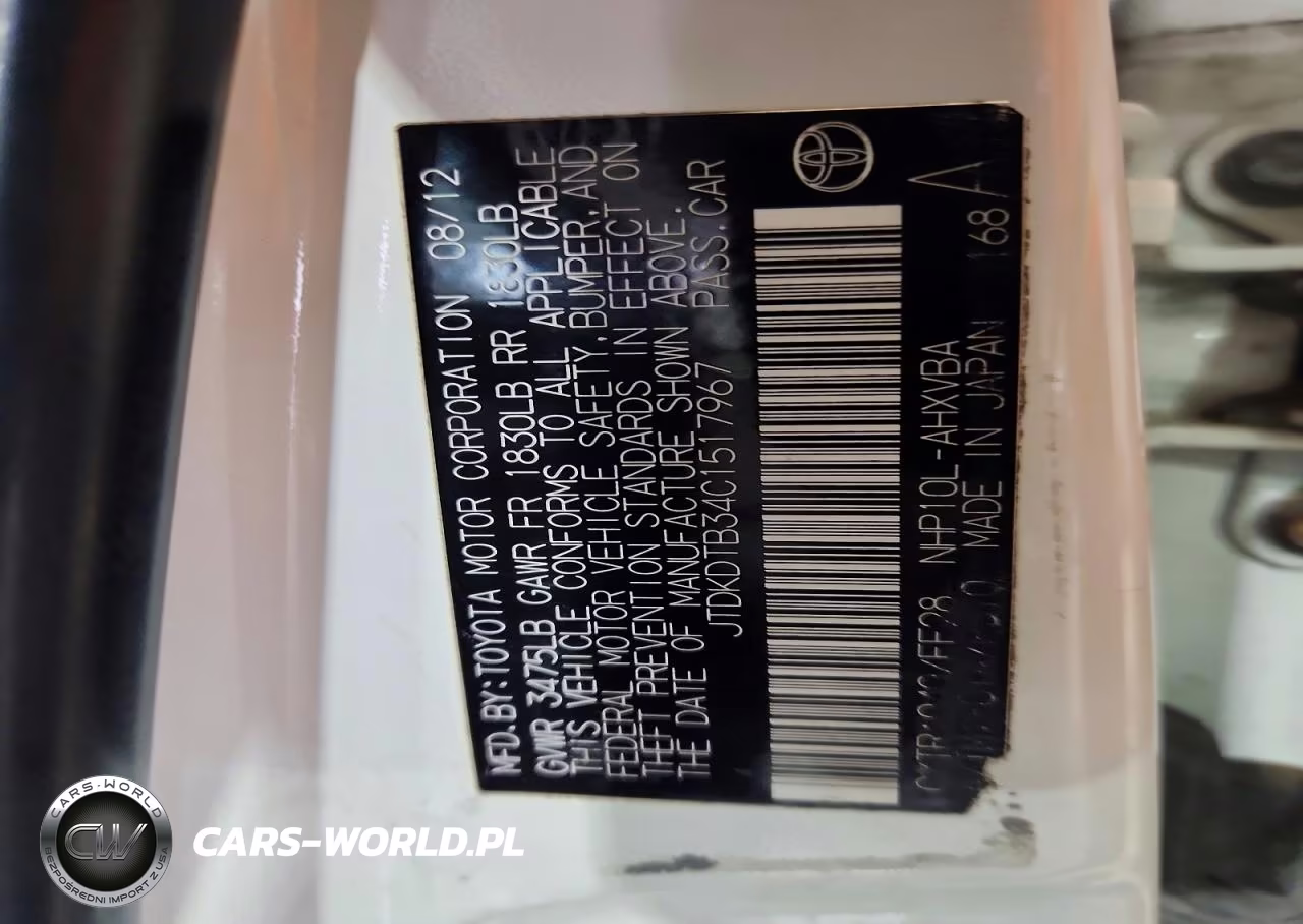 2012 Toyota Prius C Two VIN:JTDKDTB34C1517967 - 12