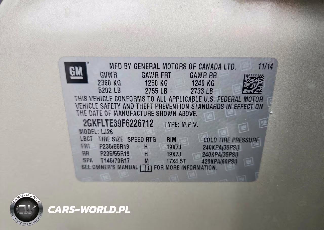 2015 GMC Terrain Slt VIN:2GKFLTE39F6226712 - 13