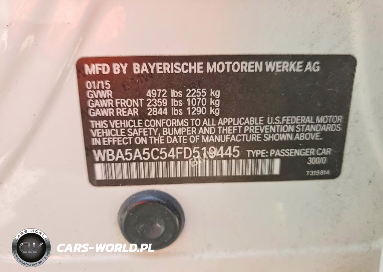 2015 BMW 528 I VIN:WBA5A5C54FD519445 - 12