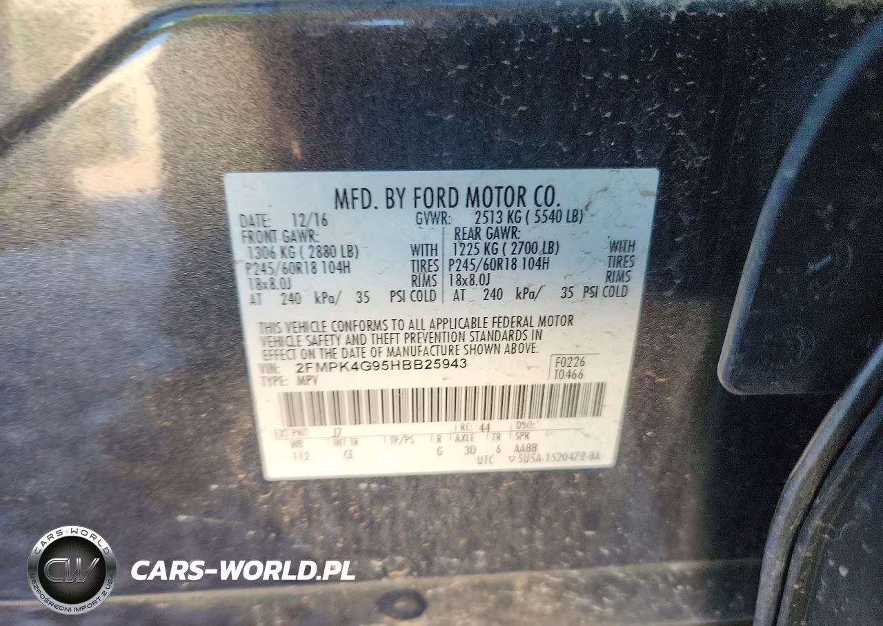 2017 Ford Edge Se VIN:2FMPK4G95HBB25943 - 13