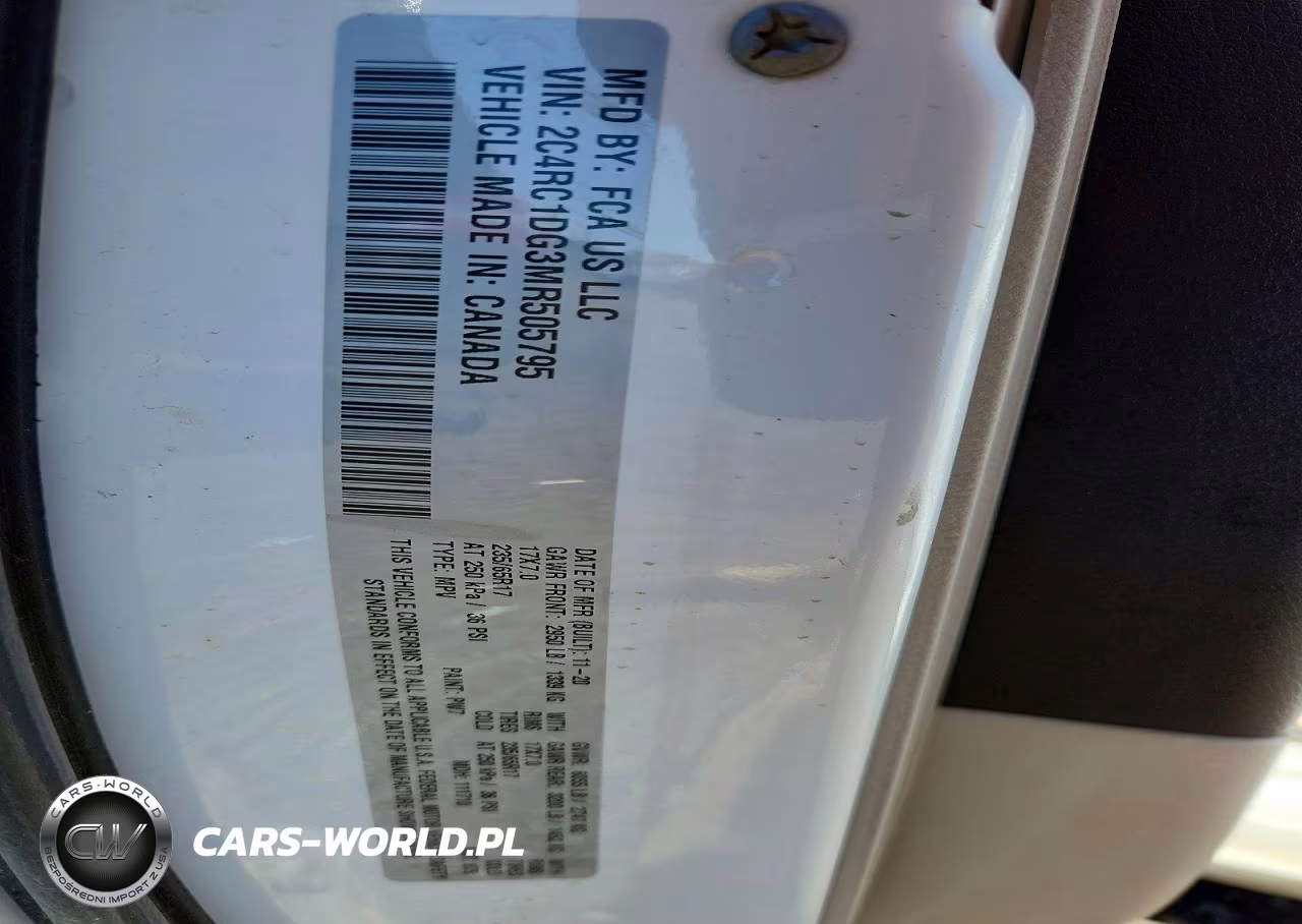2021 Chrysler Voyager Lxi VIN:2C4RC1DG3MR505795 - 12