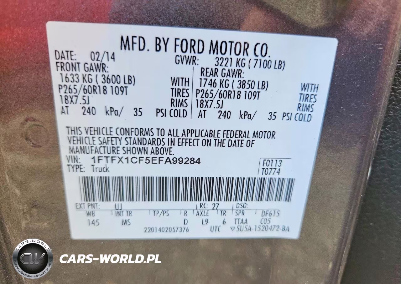 2014 Ford F150 Super Cab VIN:1FTFX1CF5EFA99284 - 12