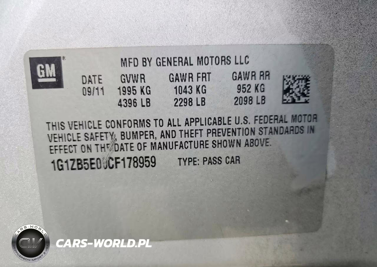 2012 Chevrolet Malibu Ls VIN:1G1ZB5E00CF178959 - 12