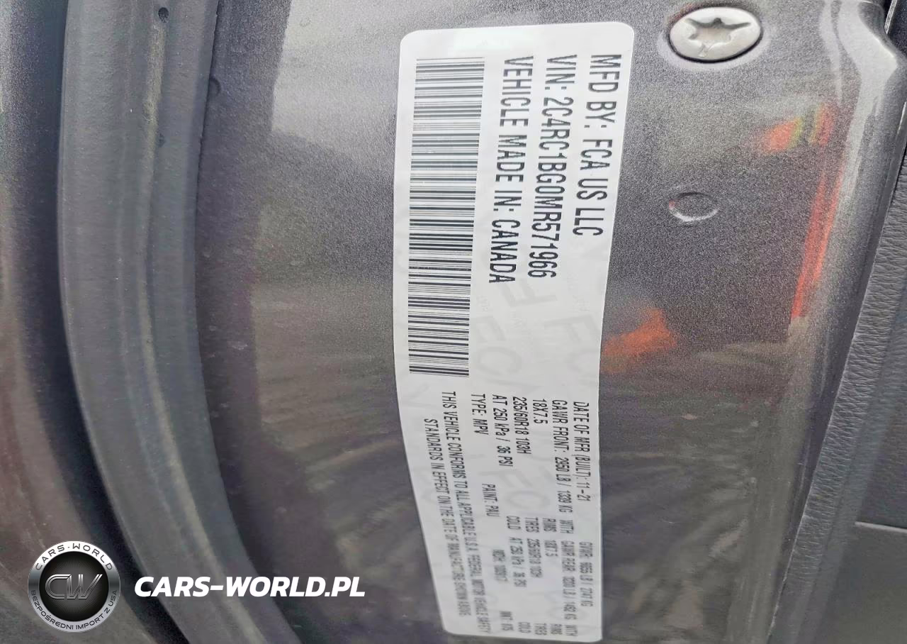 2021 Chrysler Pacifica Touring L VIN:2C4RC1BG0MR571966 - 13
