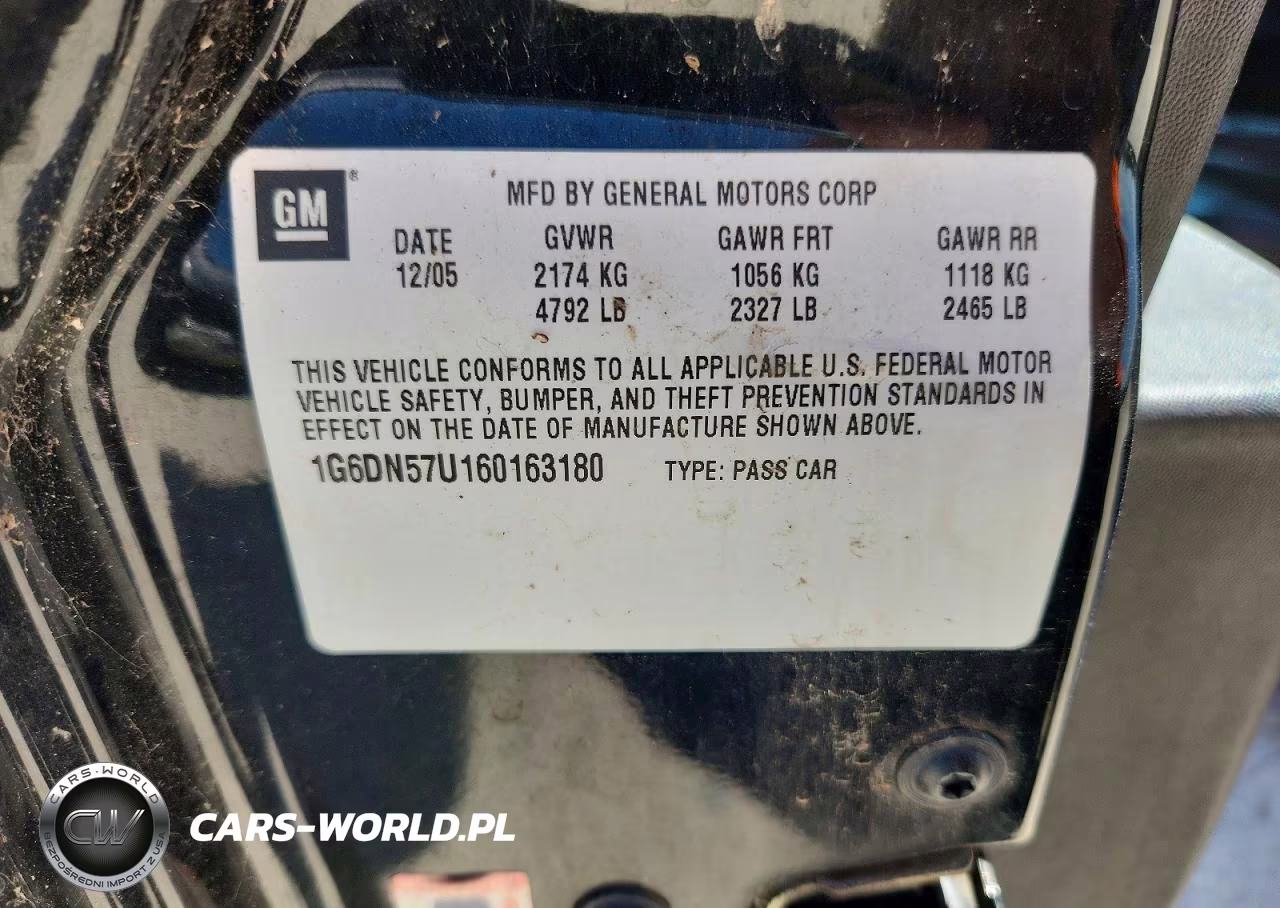 2006 Cadillac Cts V 4D Sedan VIN:1G6DN57U160163180 - 12