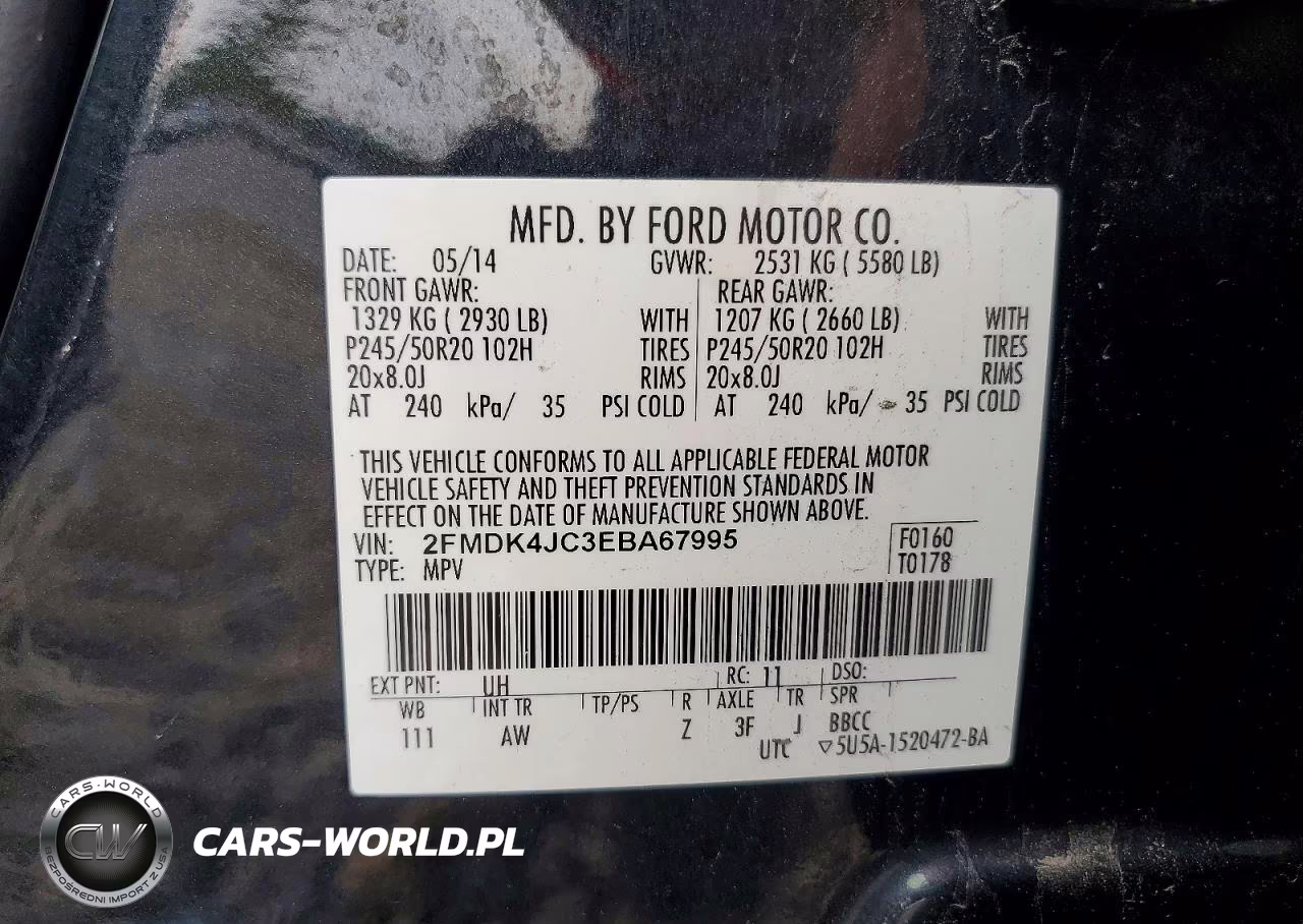 2014 Ford Edge Sel VIN:2FMDK4JC3EBA67995 - 13