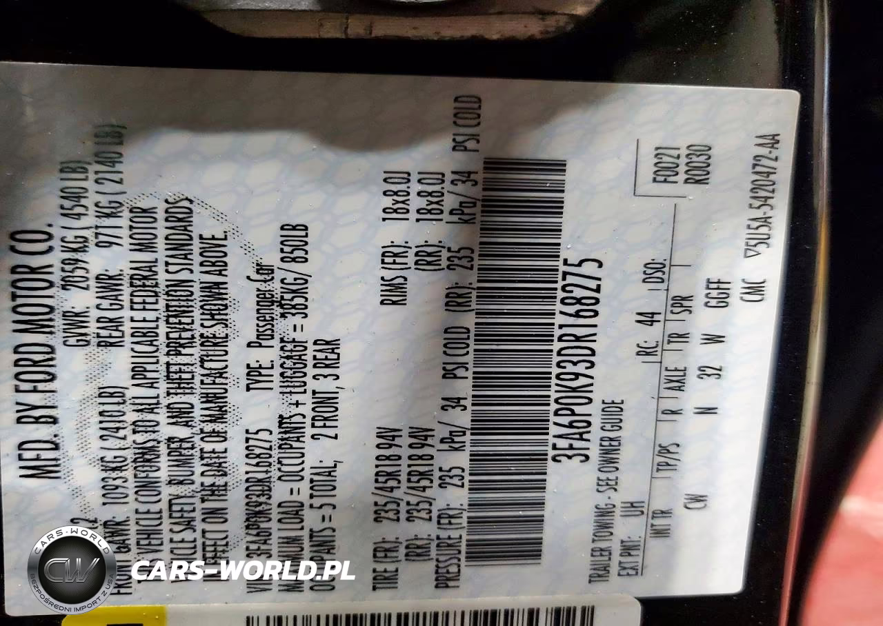 2013 Ford Fusion Titanium VIN:3FA6P0K93DR168275 - 13