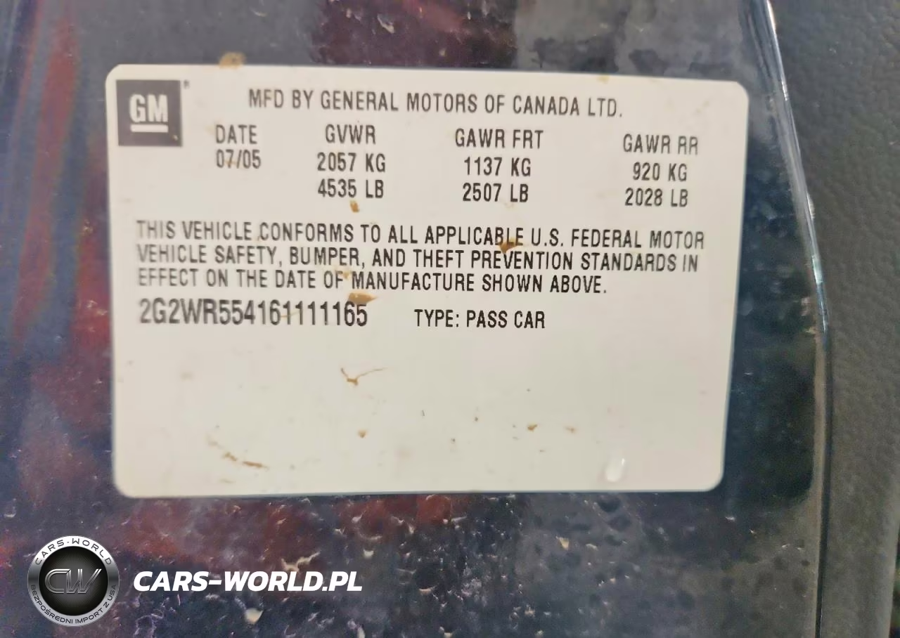2006 Pontiac Grand Prix Gt VIN:2G2WR554161111165 - 12