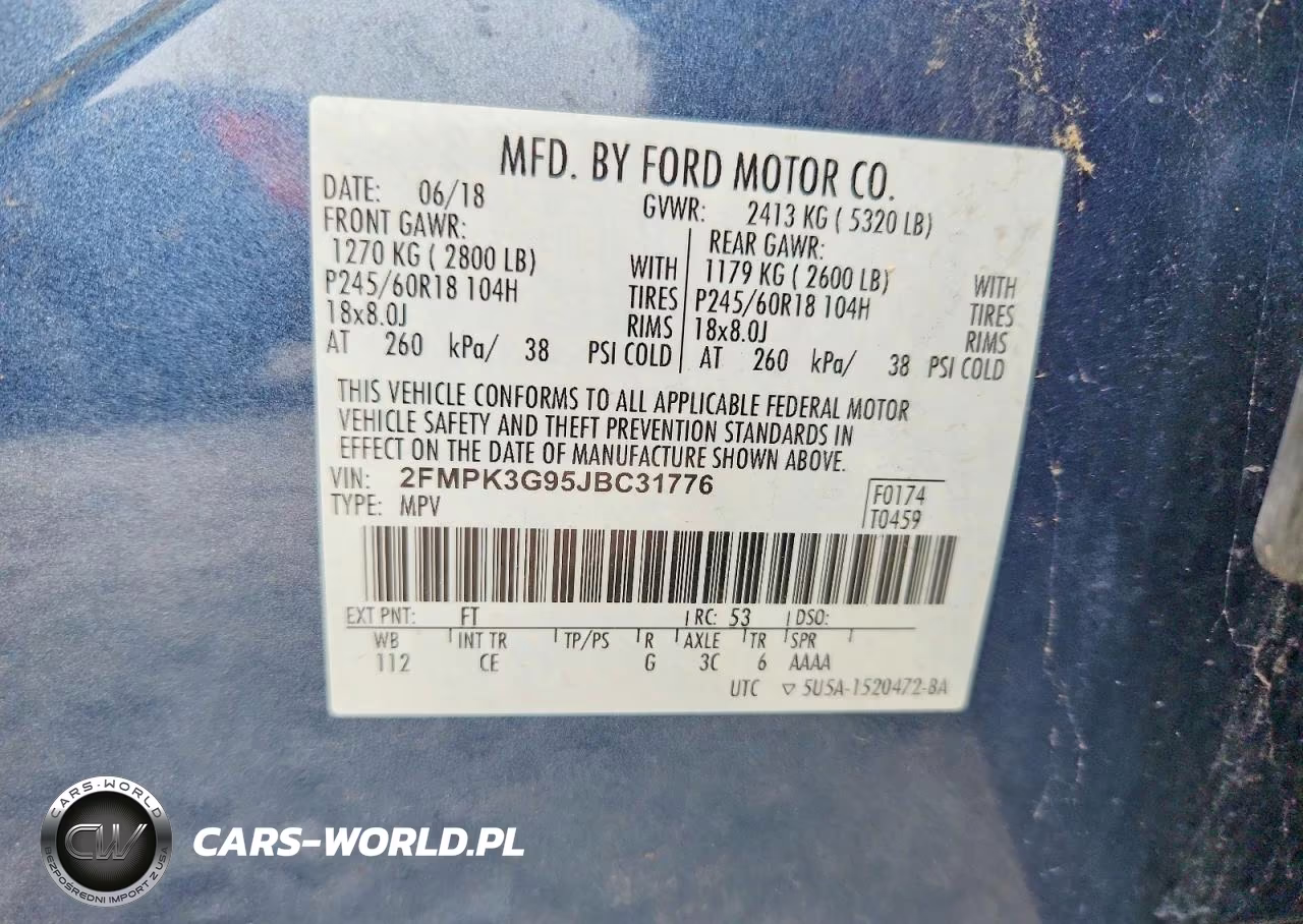 2018 Ford Edge Se VIN:2FMPK3G95JBC31776 - 12