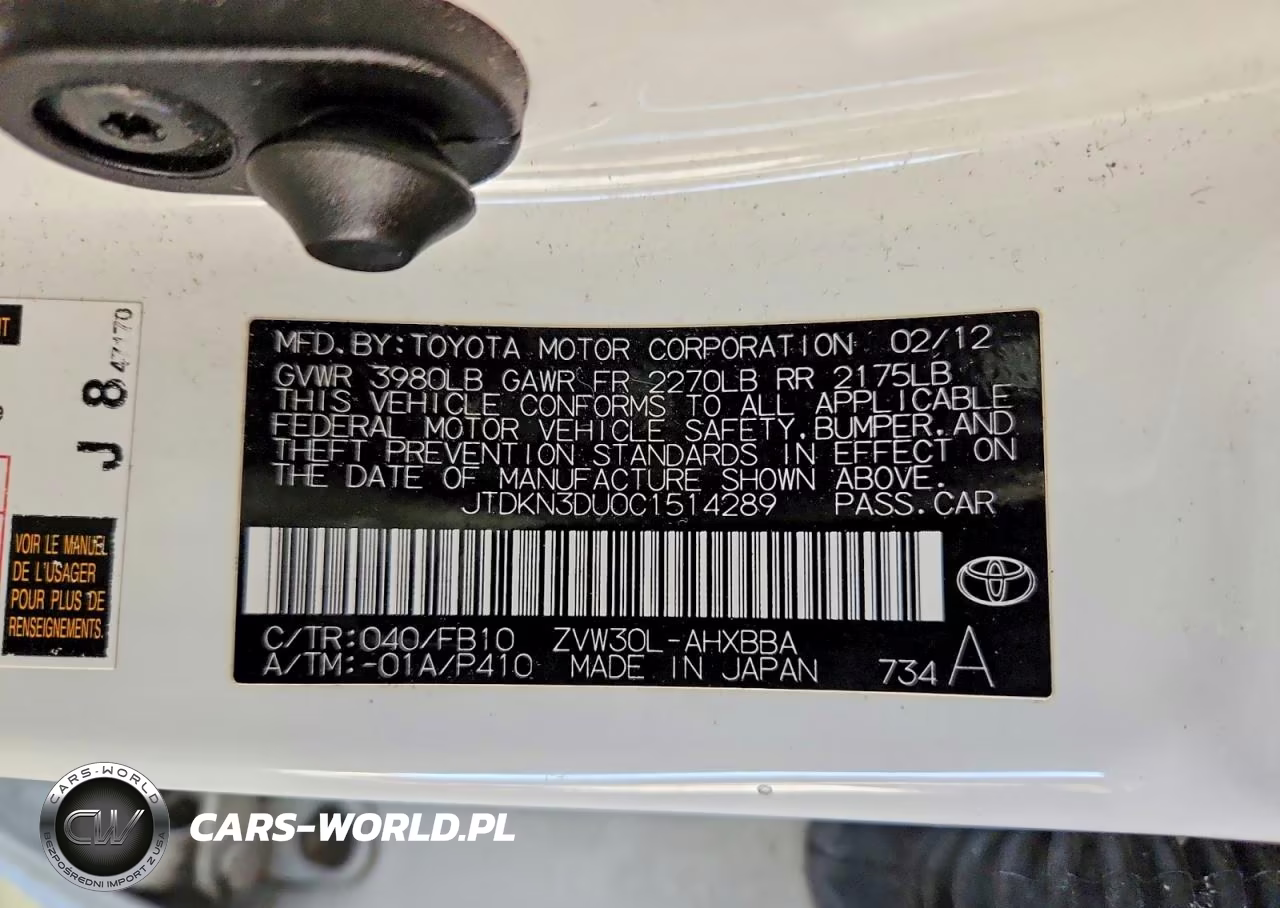 2012 Toyota Prius One VIN:JTDKN3DU0C1514289 - 12
