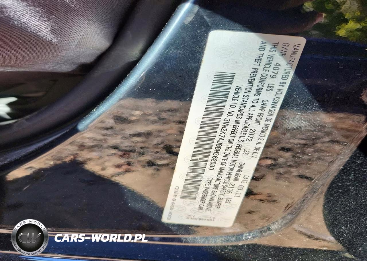 2011 Volkswagen Jetta Base VIN:3VW2K7AJ8BM362030 - 12