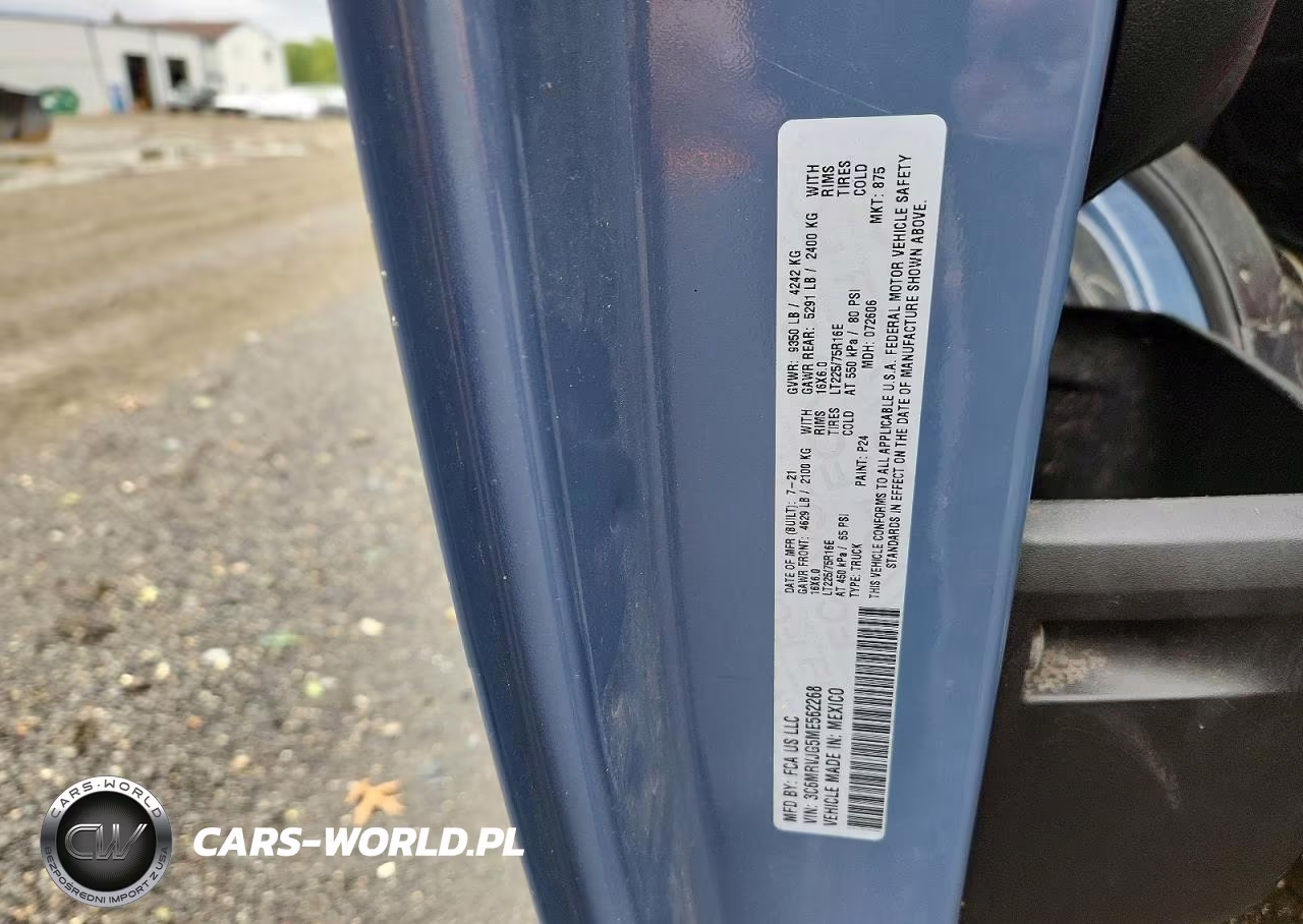 2021 Ram Promaster 3500 Delivery Van VIN:3C6MRVJG5ME562268 - 13