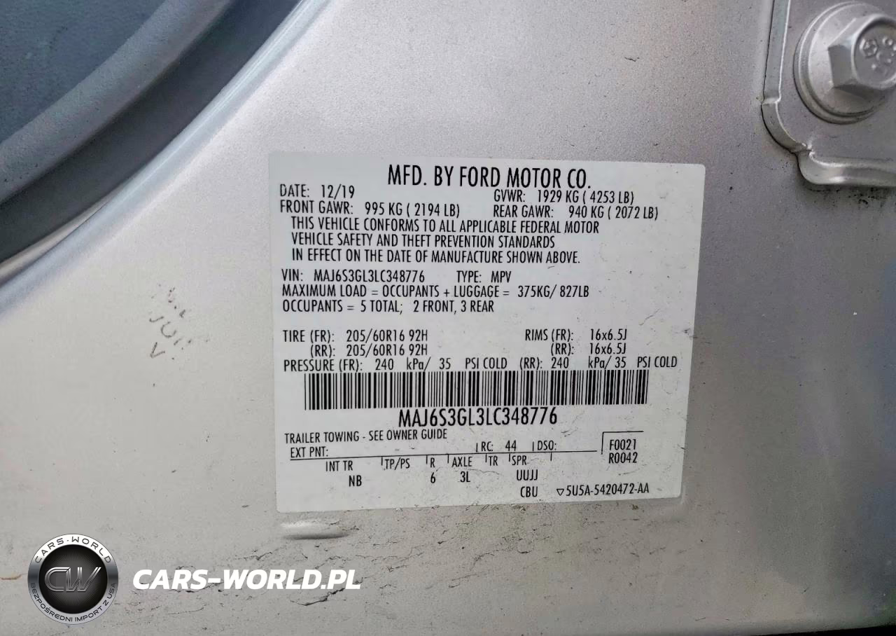 2020 Ford Ecosport Se VIN:MAJ6S3GL3LC348776 - 14