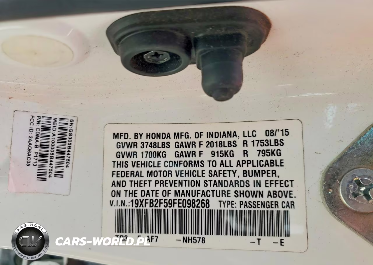 2015 Honda Civic Lx VIN:19XFB2F59FE098268 - 12