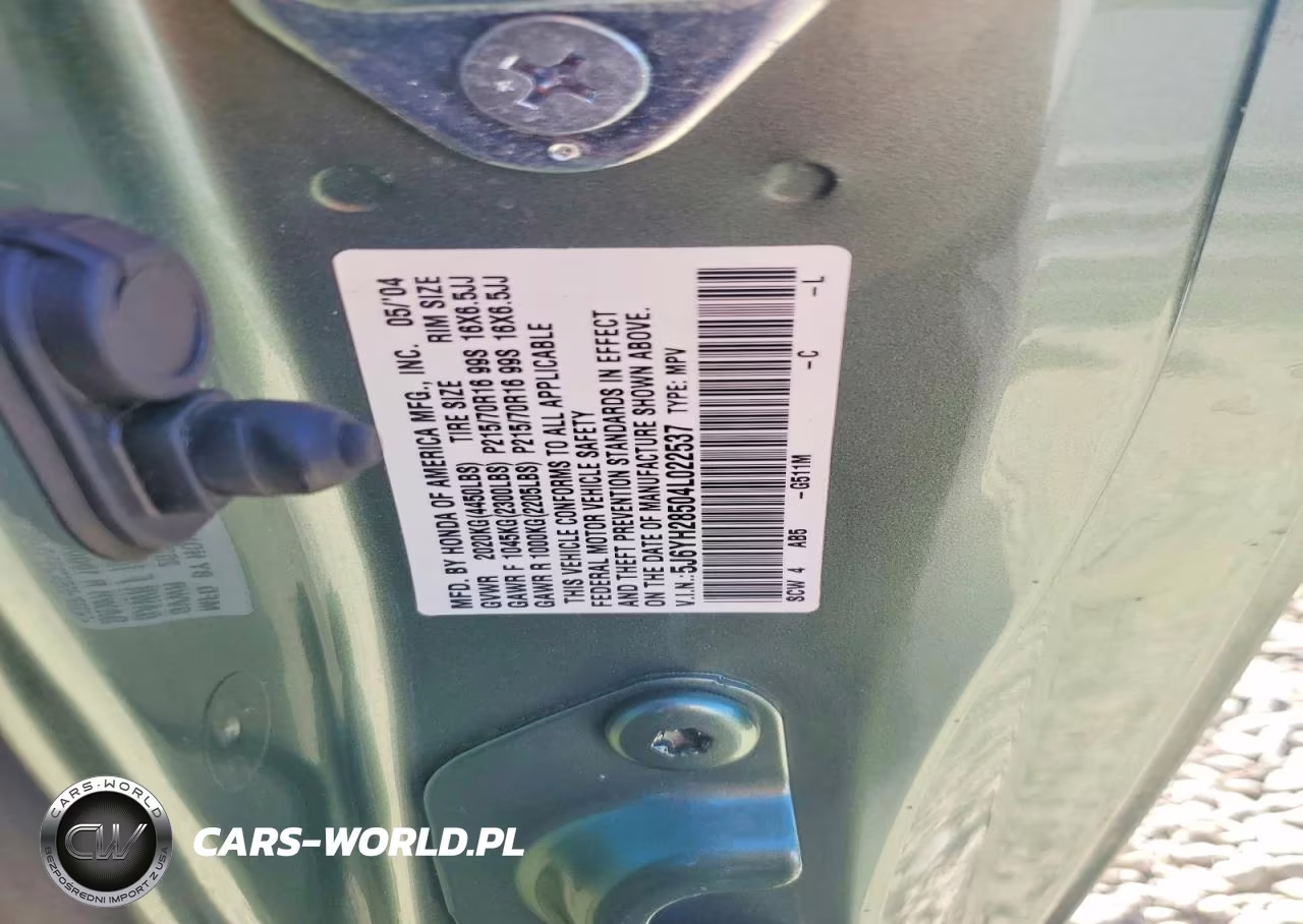 2004 Honda Element Ex VIN:5J6YH28504L022537 - 13