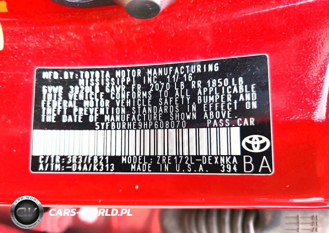 2017 Toyota Corolla Le VIN:5YFBURHE9HP608070 - 13