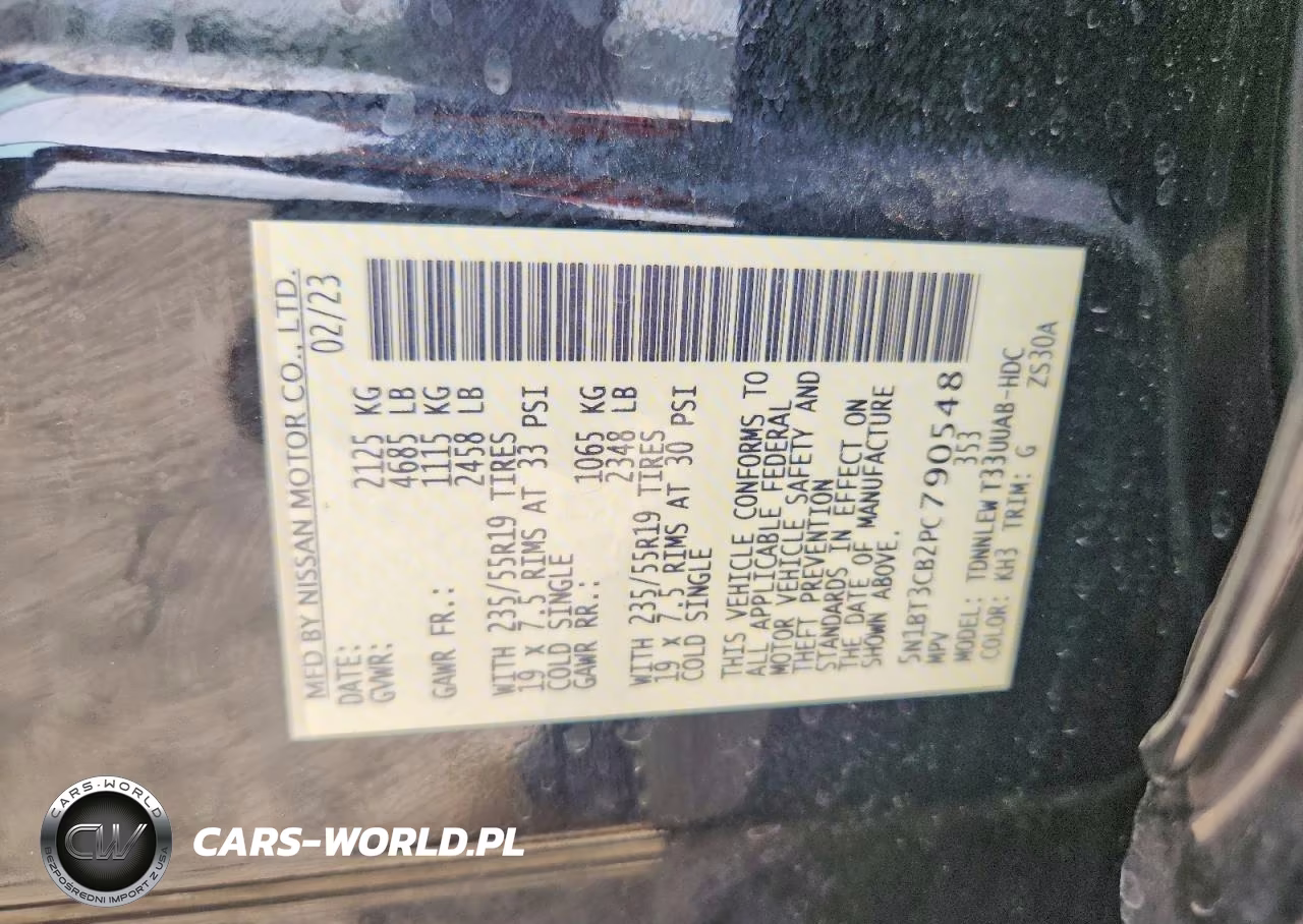 2023 Nissan Rogue Sl VIN:5N1BT3CB2PC790548 - 13