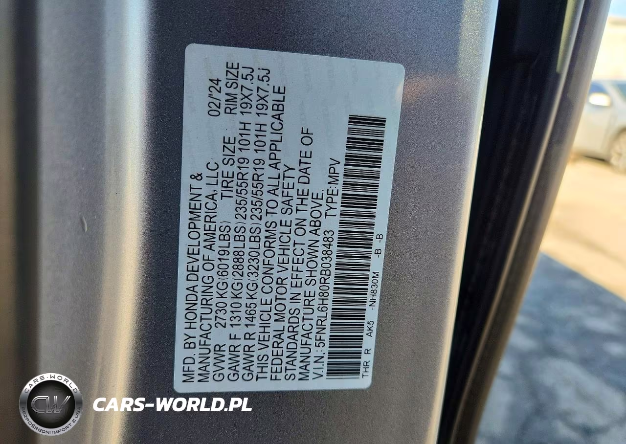 2024 Honda Odyssey Touring VIN:5FNRL6H80RB038483 - 14