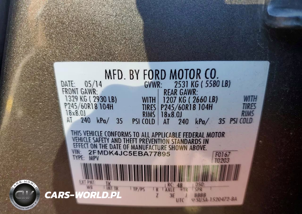2014 Ford Edge Sel VIN:2FMDK4JC5EBA77895 - 13
