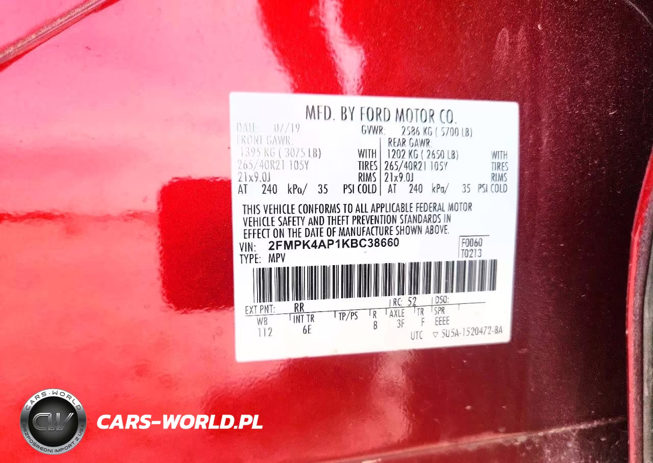 2019 Ford Edge St VIN:2FMPK4AP1KBC38660 - 13