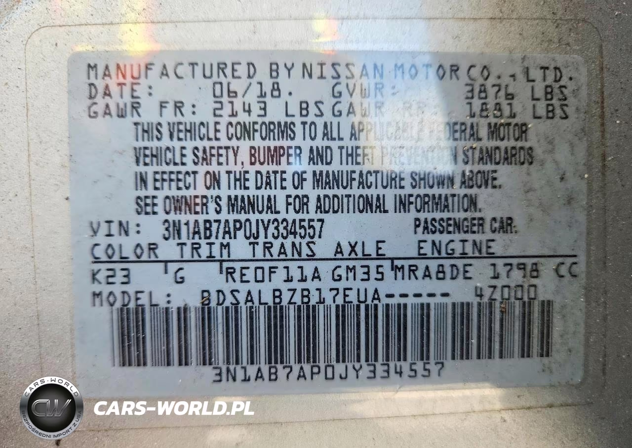 2018 Nissan Sentra S VIN:3N1AB7AP0JY334557 - 12