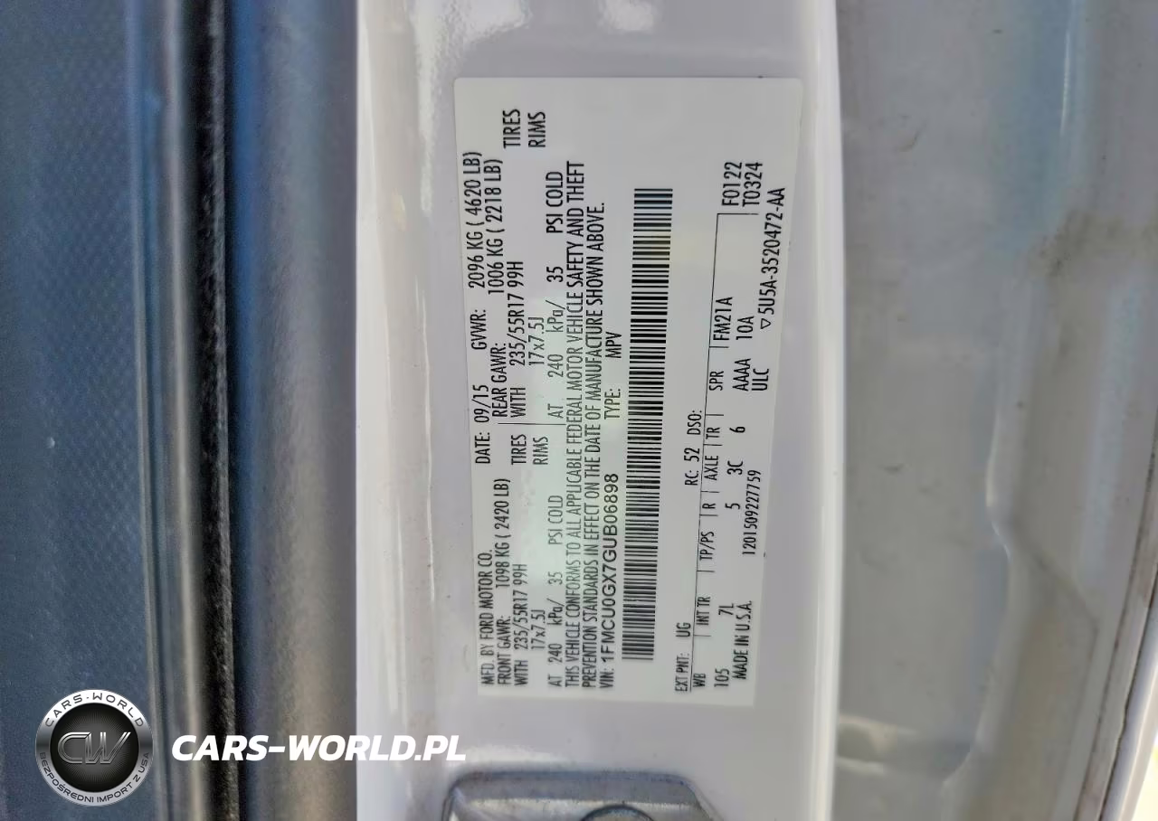 2016 Ford Escape Se VIN:1FMCU0GX7GUB06898 - 13