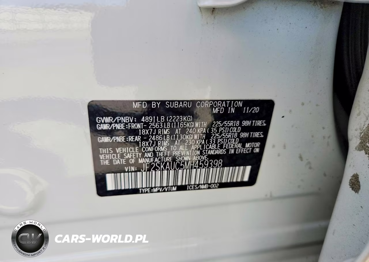 2021 Subaru Forester Limited VIN:JF2SKAUC5MH459398 - 13